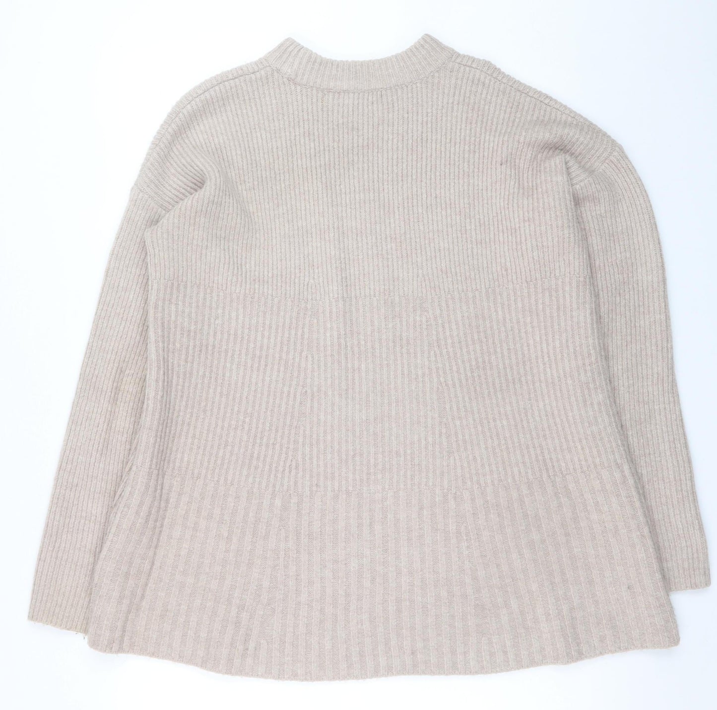 Very Women Beige Size 12 Jumper Dress Long Sleeve Knitwear