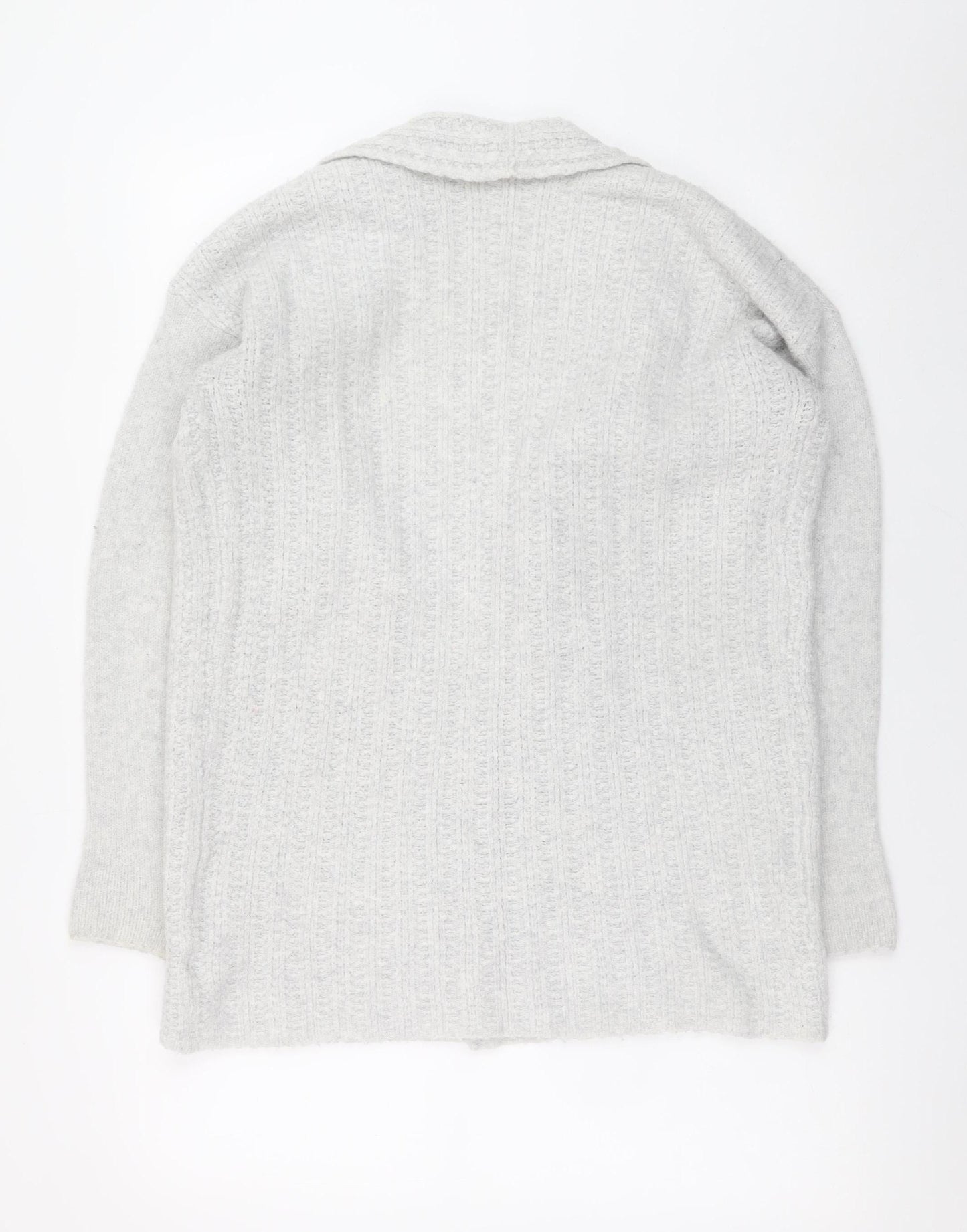 GAP Women's Grey Cable-Knit Open Cardigan XS Wool Alpaca Blend