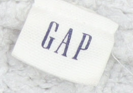 GAP Women's Grey Cable-Knit Open Cardigan XS Wool Alpaca Blend