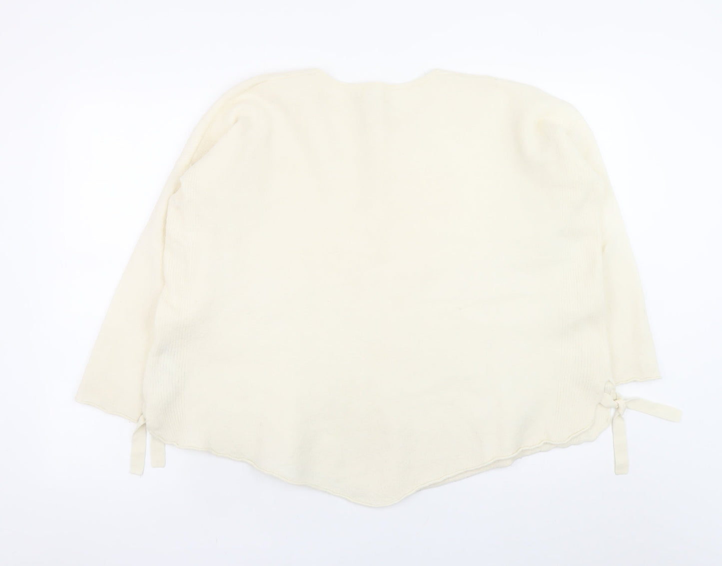 Masai Women Ivory Merino Wool Relaxed Fit Pullover Jumper Size S