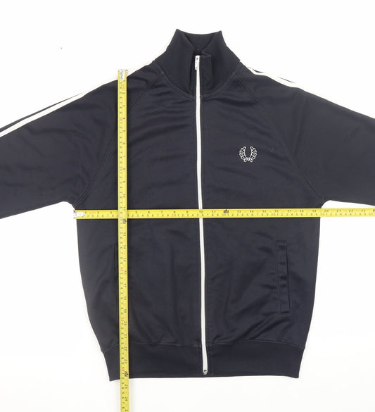 Fred Perry Men’s Navy Blue Small Bomber Track Jacket Retro Style
