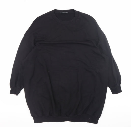 ASOS Design Women Black Size 8 Petite Crew Neck Pullover Sweatshirt