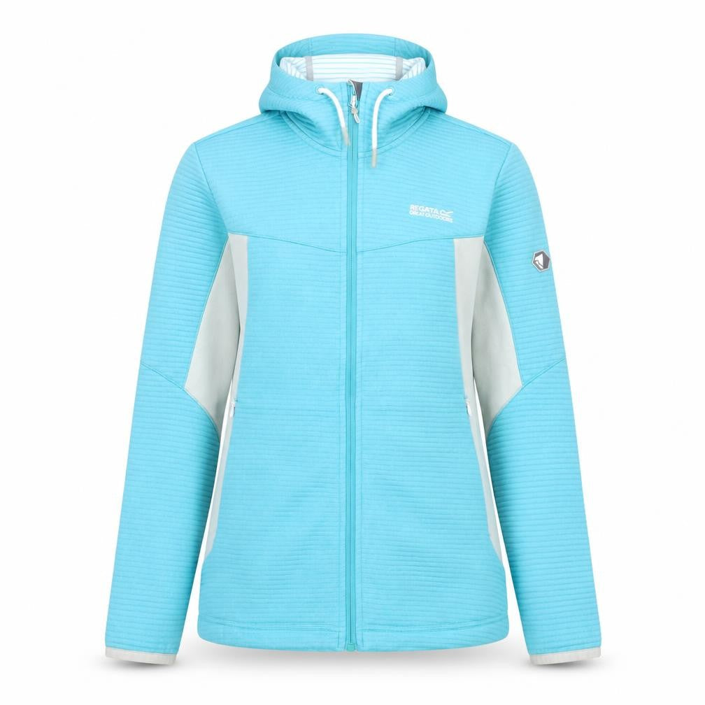Regatta Women Blue Softshell Hooded Outdoor Jacket Size 12