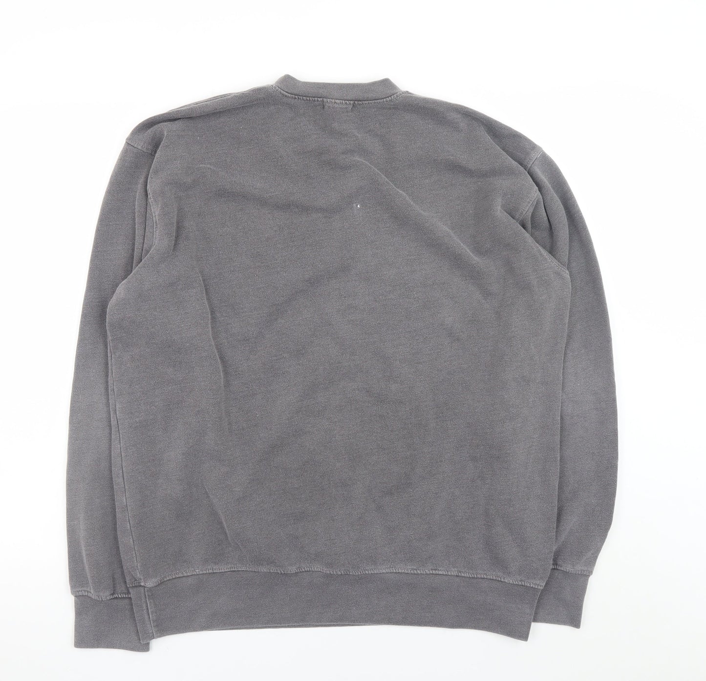 PrettyLittleThing Men's Grey Venice Embroidered Pullover Sweatshirt M