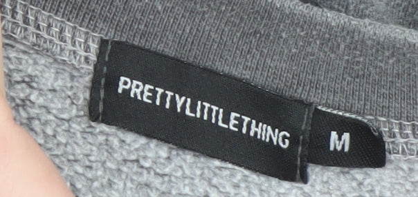 PrettyLittleThing Men's Grey Venice Embroidered Pullover Sweatshirt M