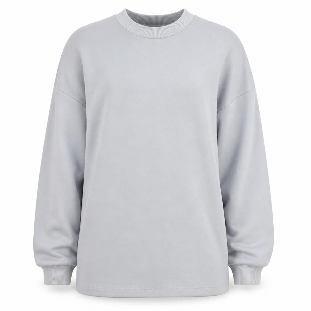Zara Women Grey Crew Neck Pullover Sweatshirt Size M