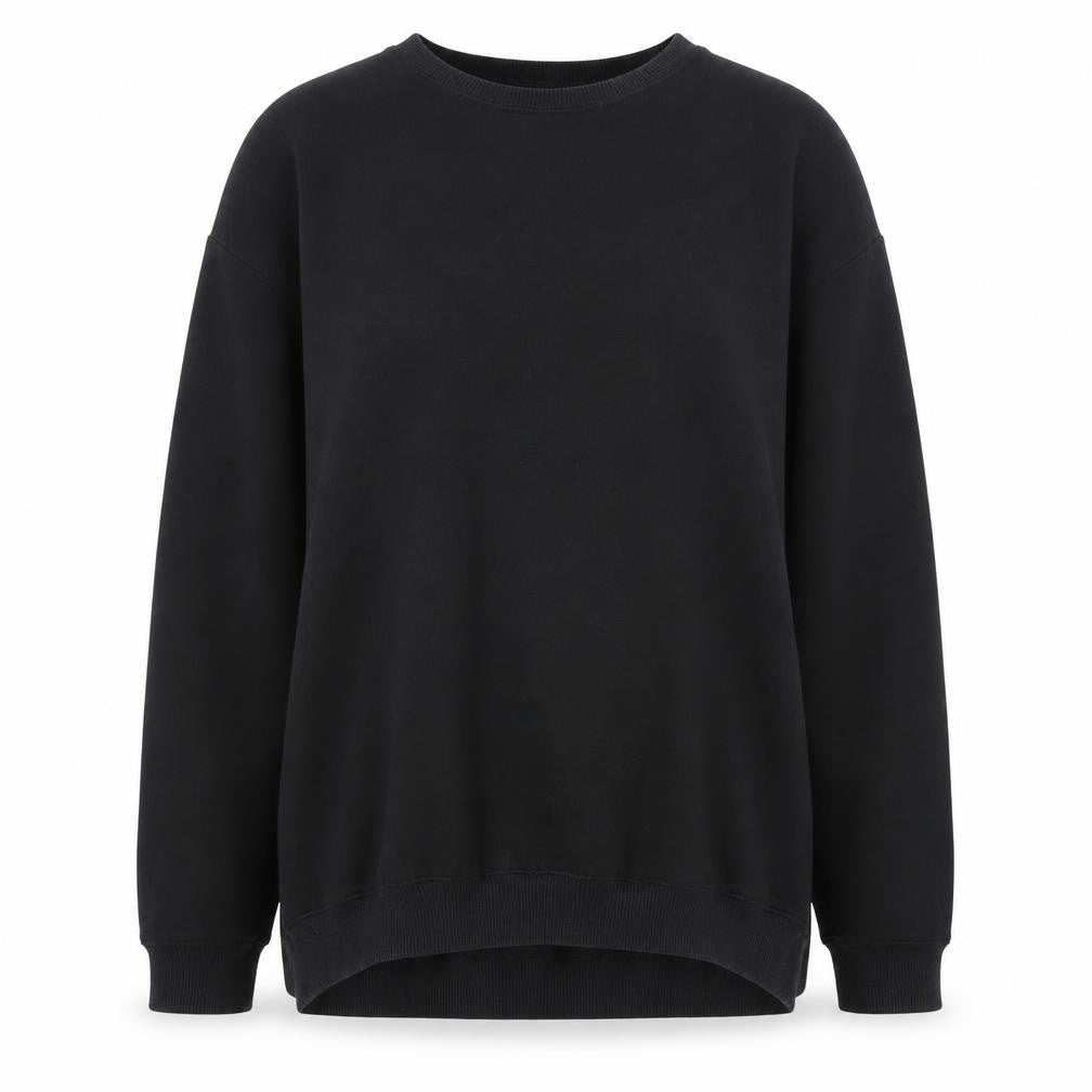 GTW Urban Women's Black Ruffle Hem Pullover Sweatshirt Size M