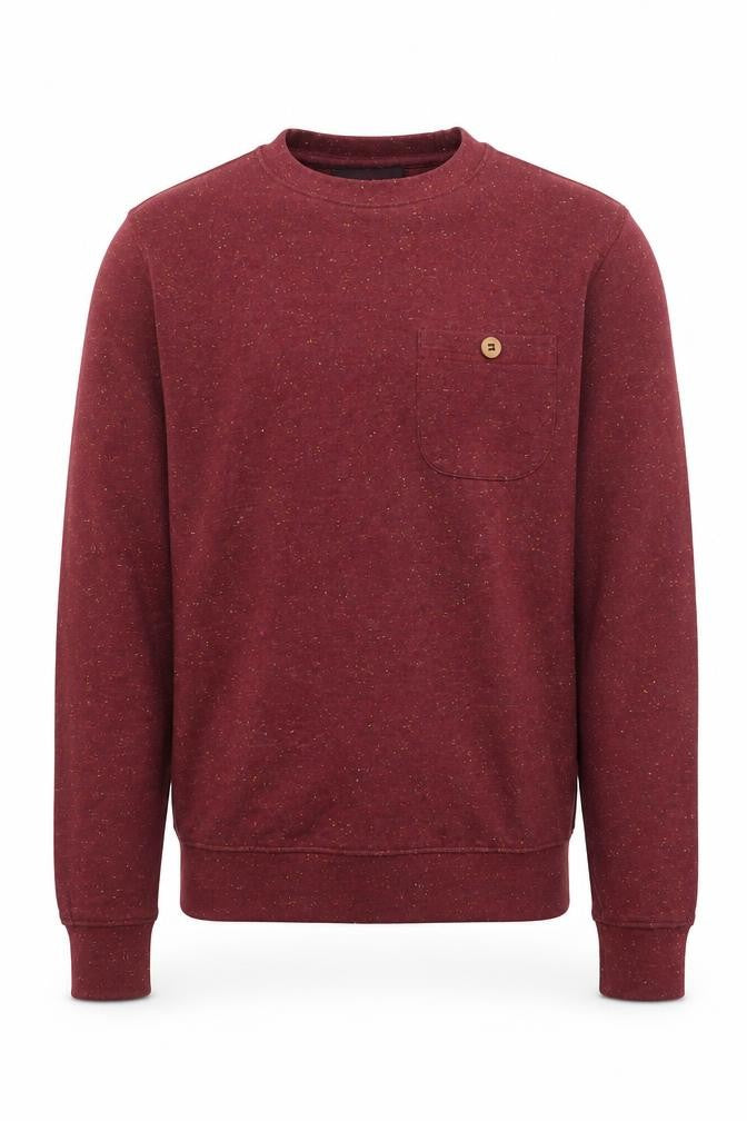 Shore Leave Men's Red Crew Neck Cotton Blend Sweatshirt Size S