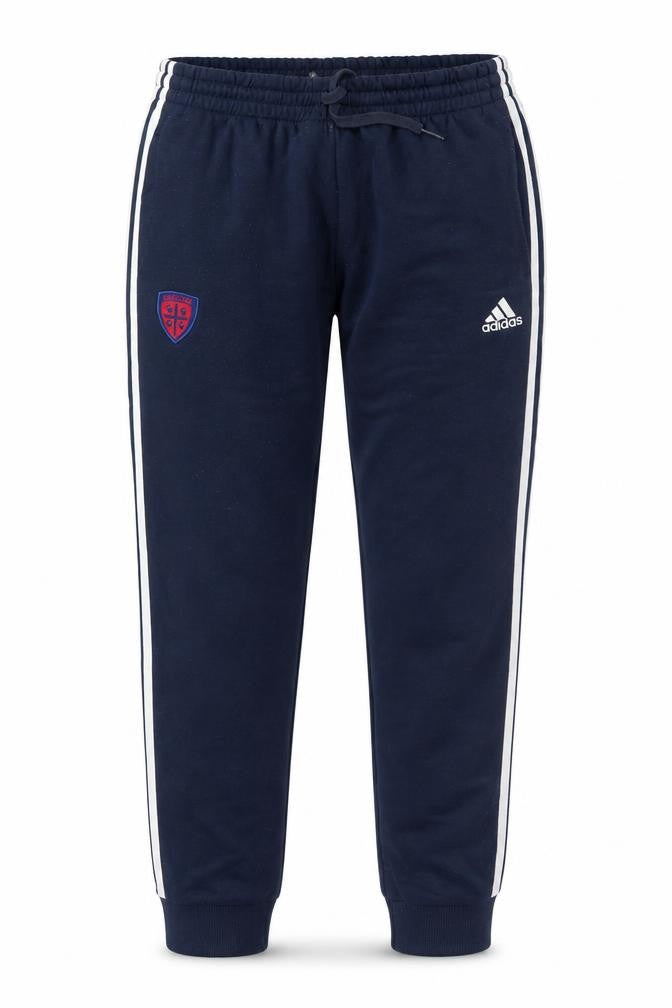 Front view of Adidas Women Navy Blue XL Jogger Sweatpants Athletic Style