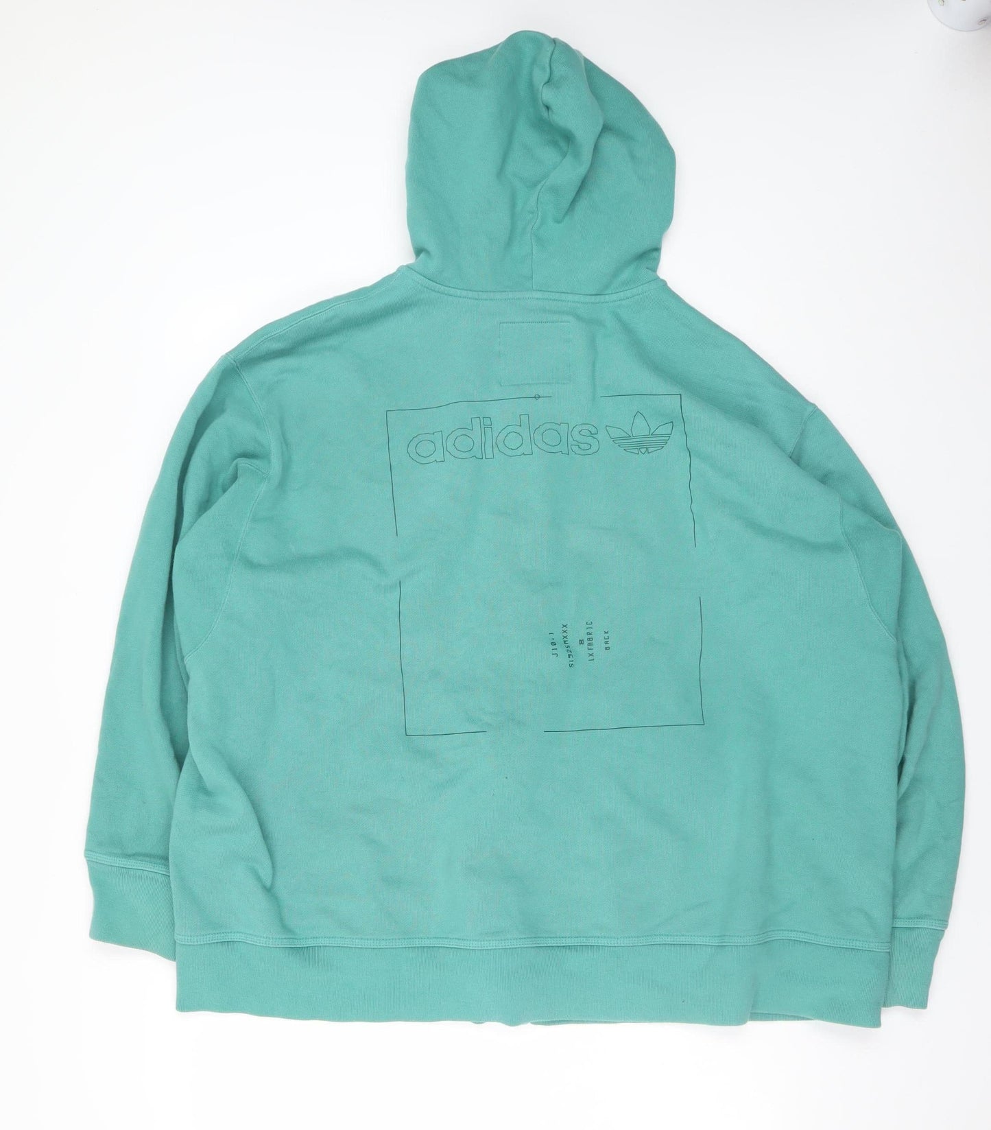 Adidas Men’s Green Full Zip Hoodie 2XL Regular Fit Sportswear