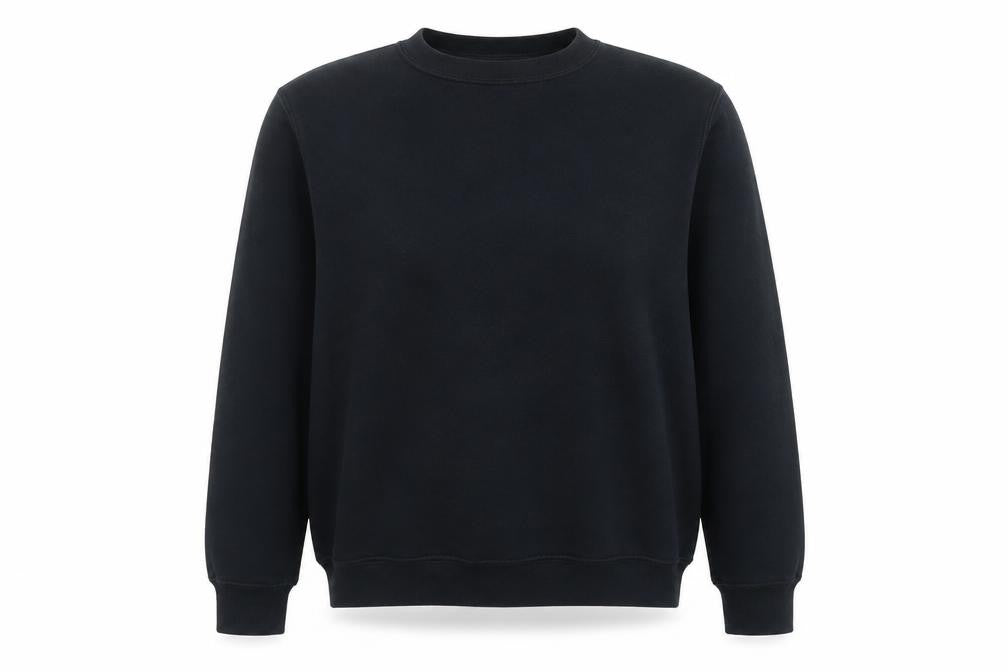 Gildan Women Black Small Crew Neck Pullover Sweatshirt Cotton Blend