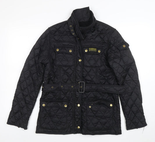 Barbour Women’s Black Quilted Belted Jacket Size 10