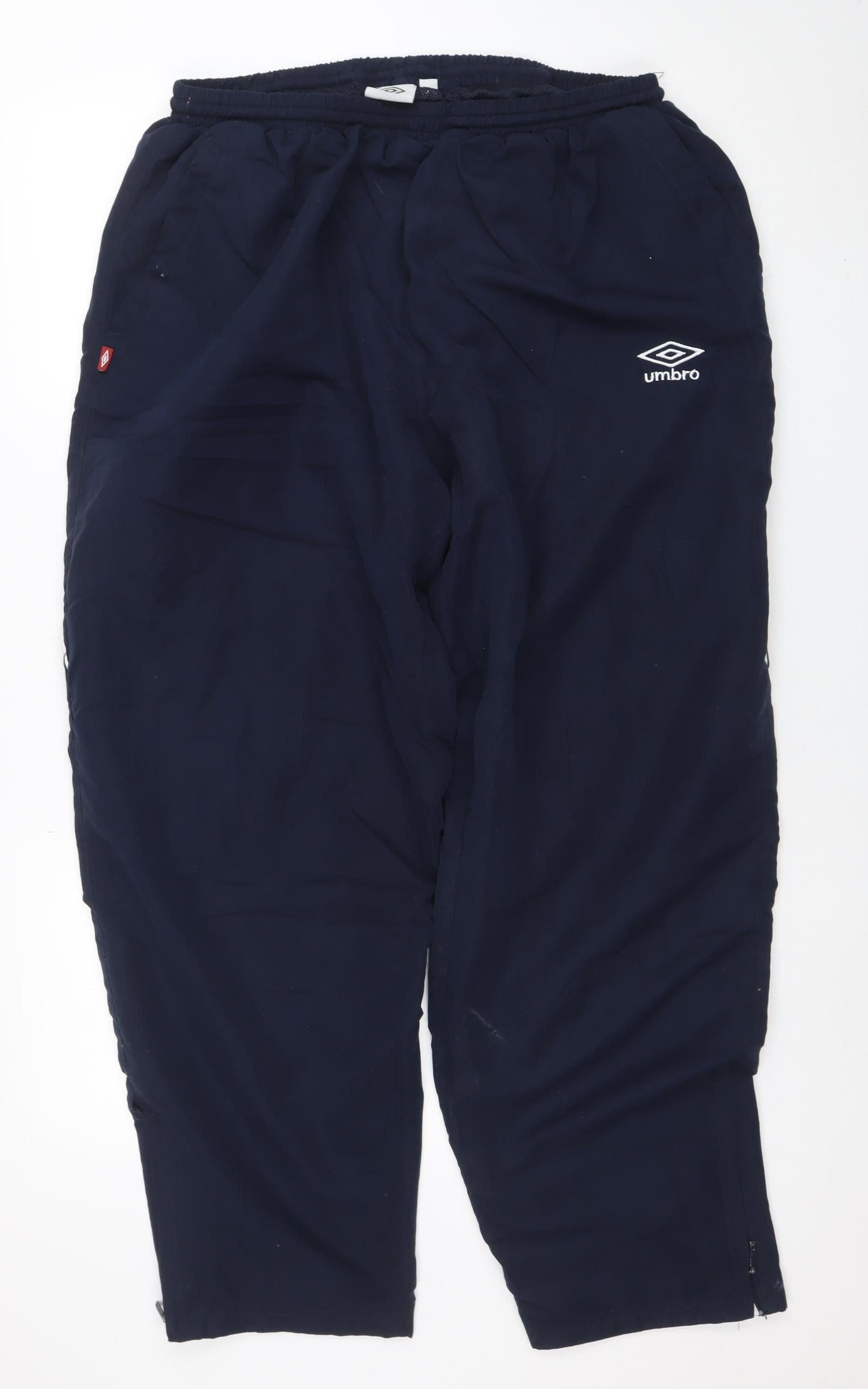 Umbro Men's Blue 2XL Track Pants Nylon Breathable Zip Pocket Trousers