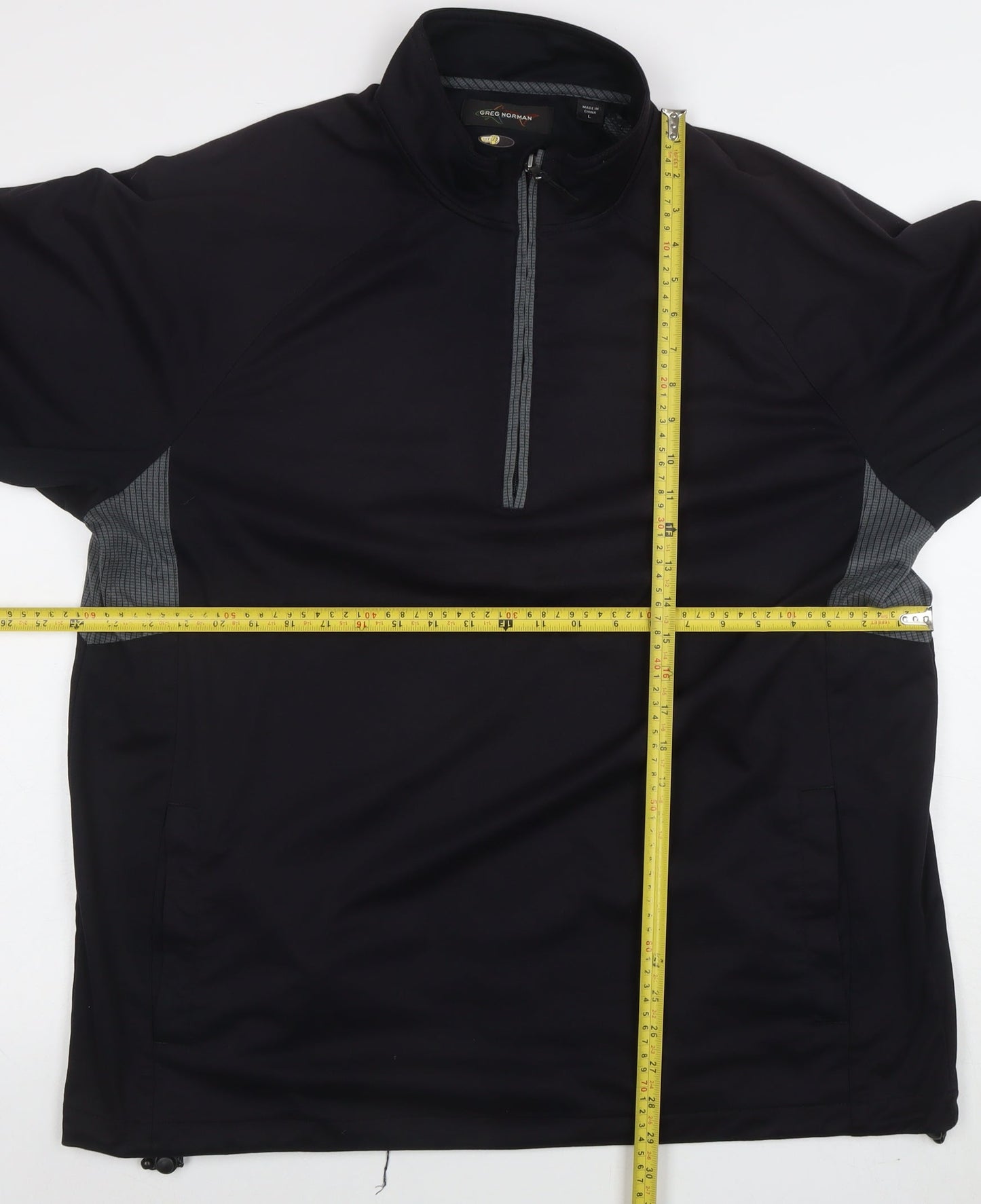 Greg Norman Men's Black 1/4 Zip Pullover Sweatshirt L