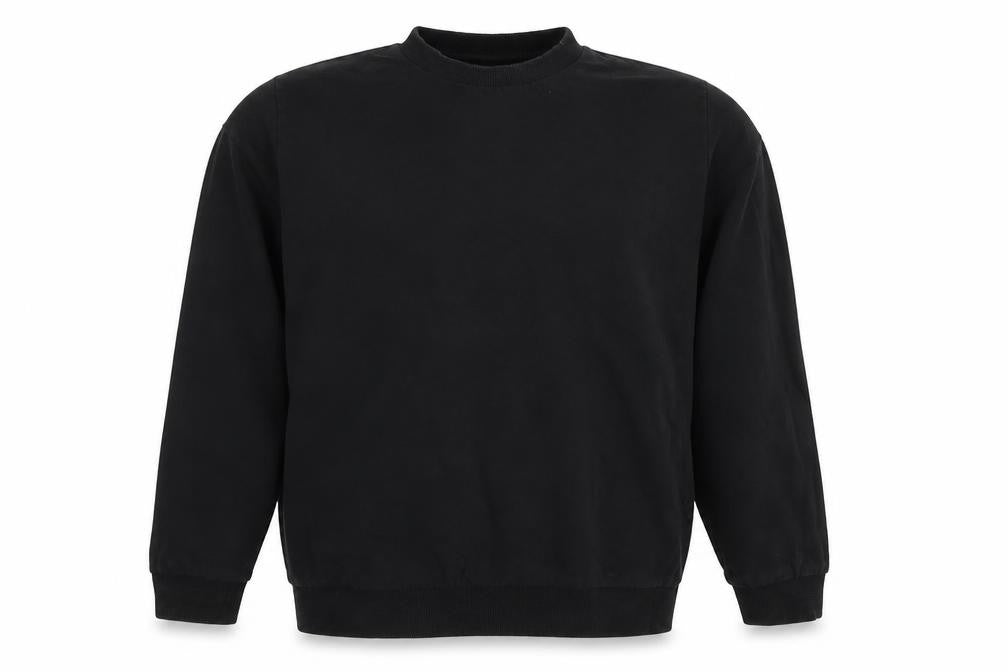 Front view of ASOS Men's Black XL Pullover Crew Neck Sweatshirt