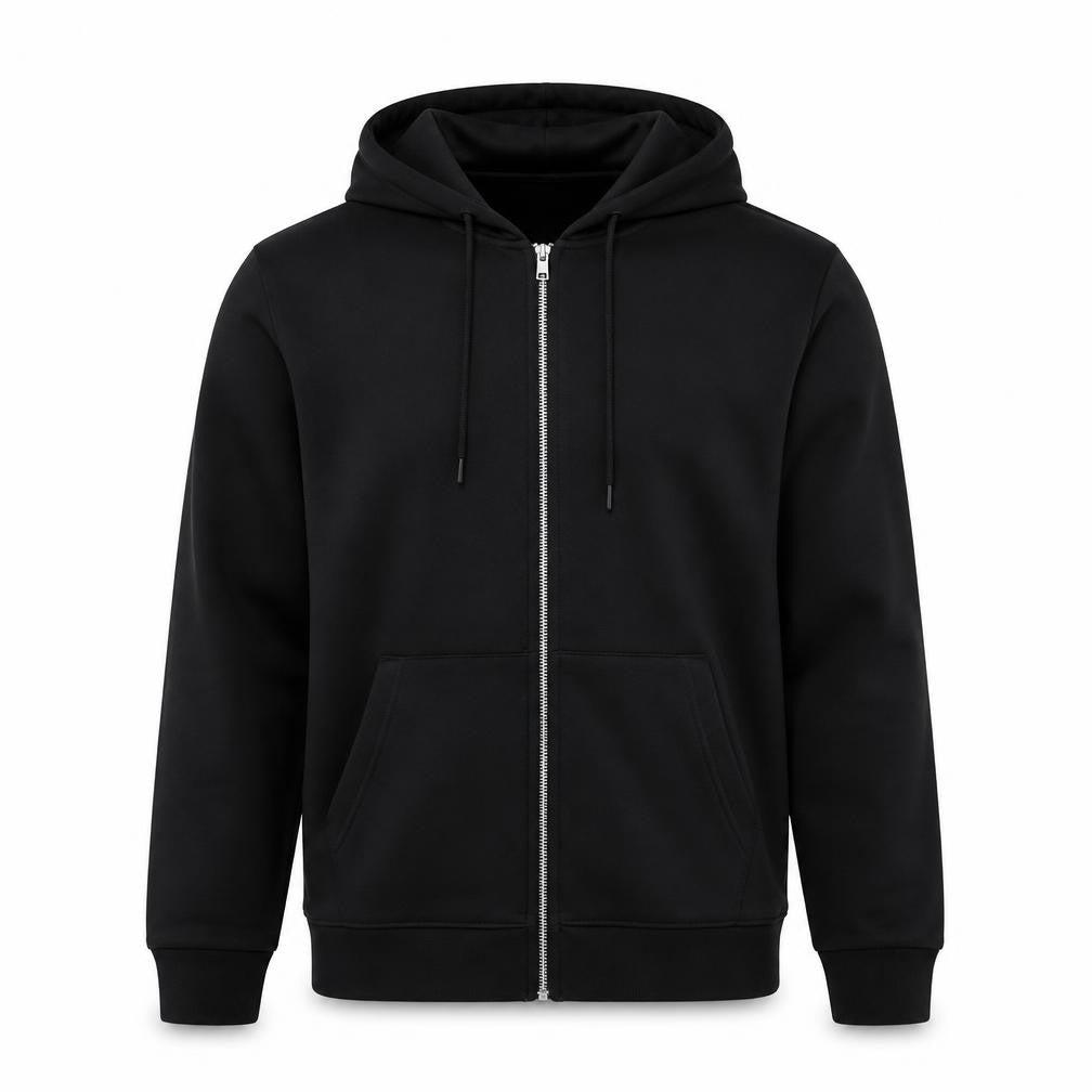 DON'T THINK TWICE Mens Black Full Zip Hoodie Size L Polyester
