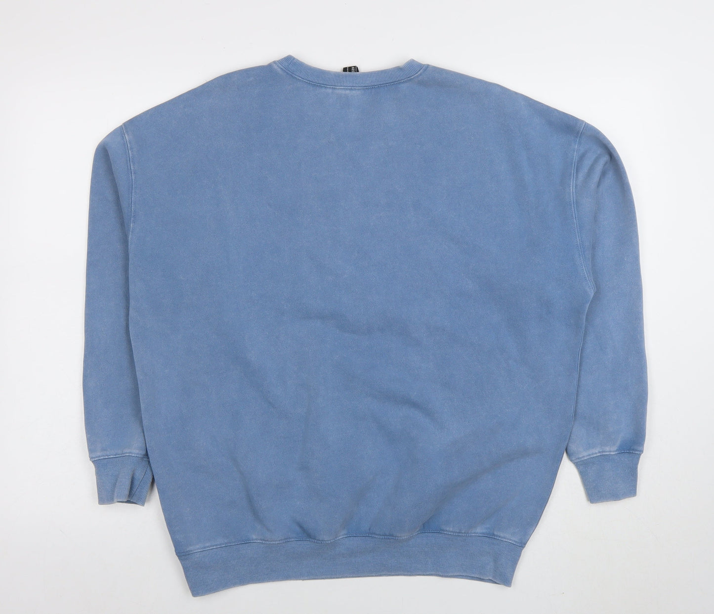 New Look Women Blue Small Cotton Blend Crew Neck Sweatshirt