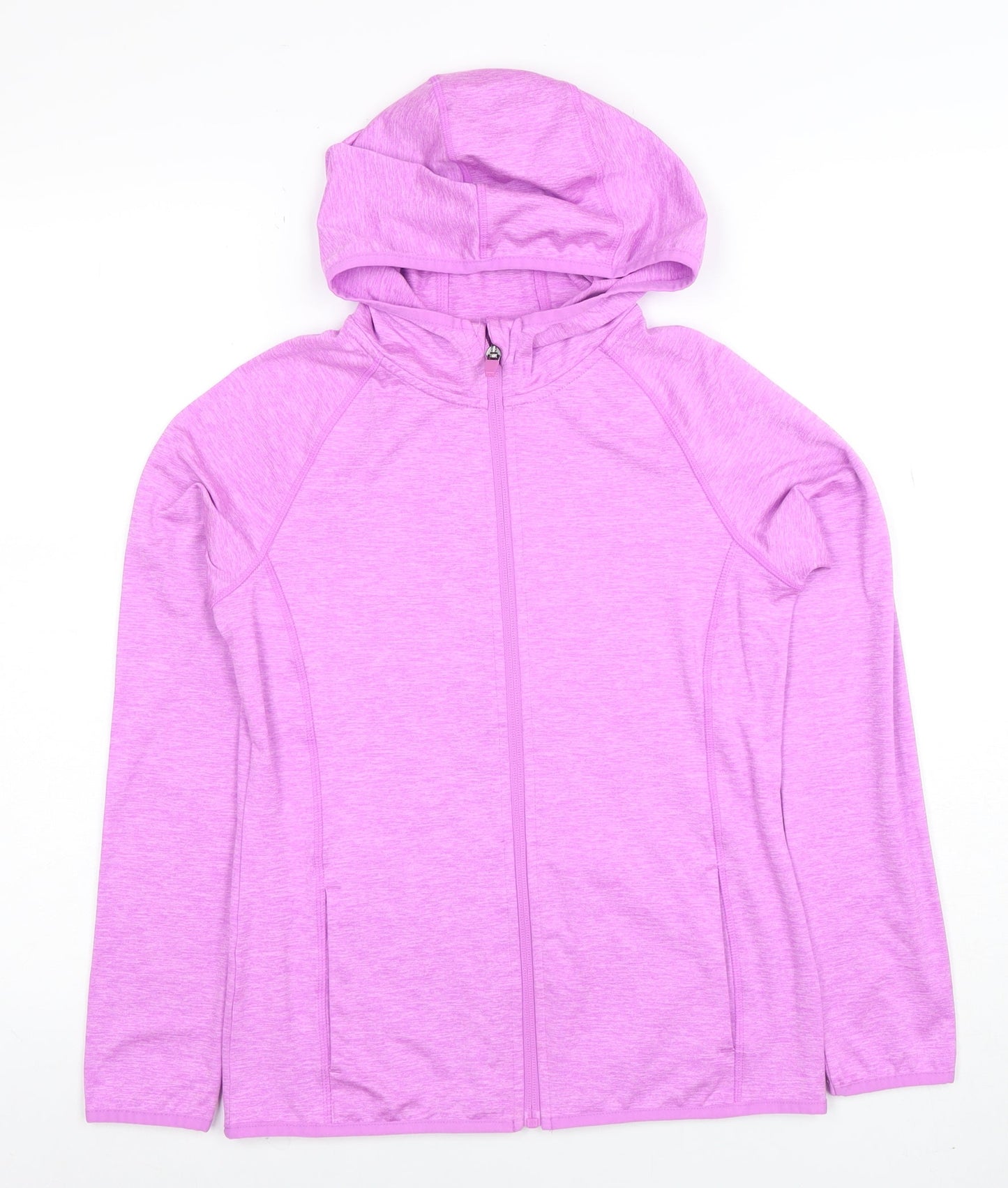 Dunnes Stores Girls Purple Full Zip Hoodie 10-11 Years Lightweight Stretch