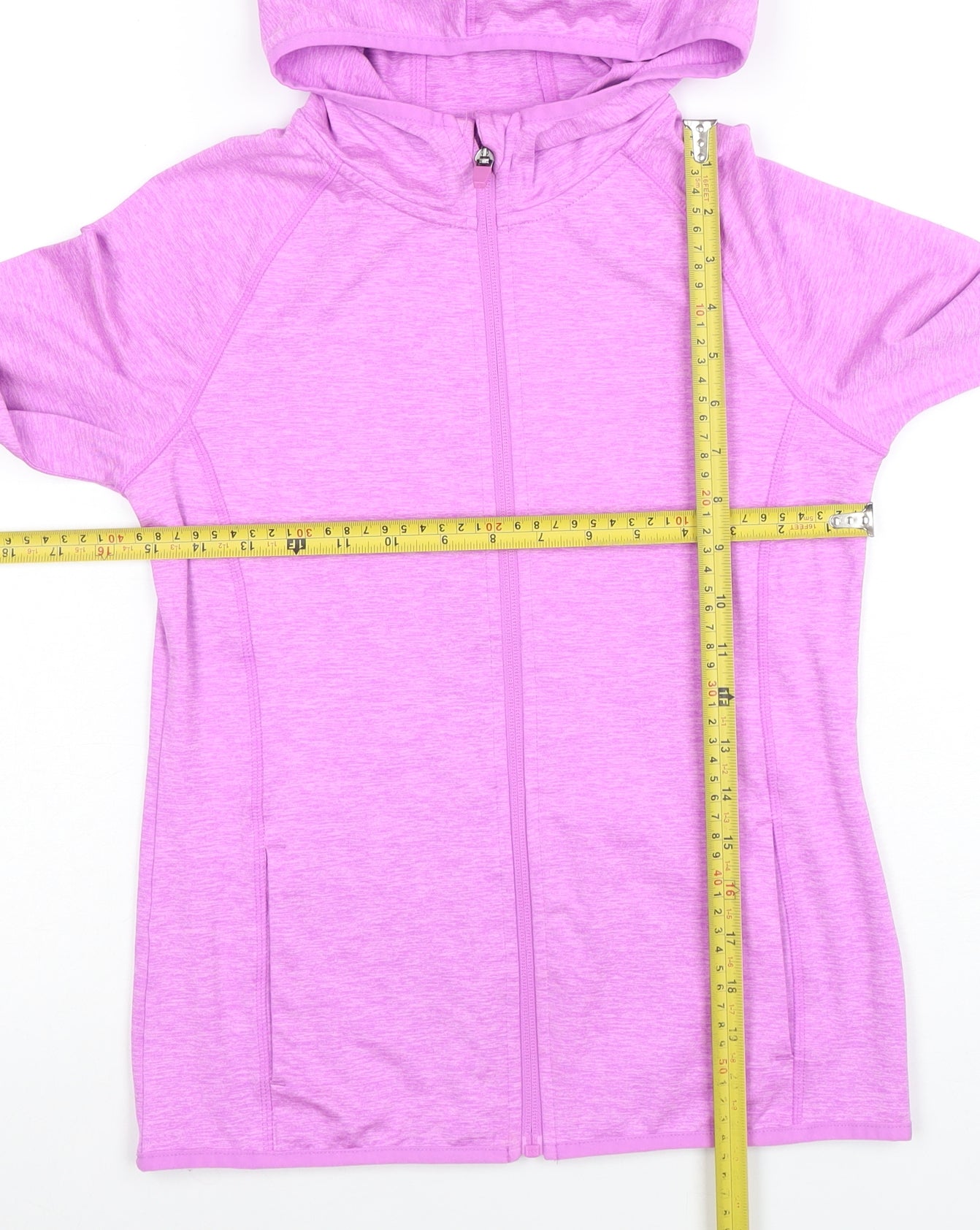 Dunnes Stores Girls Purple Full Zip Hoodie 10-11 Years Lightweight Stretch