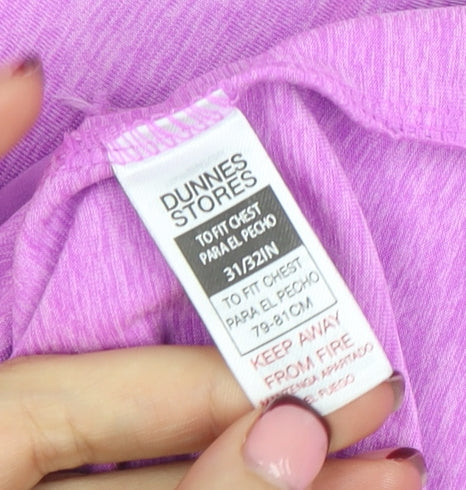 Dunnes Stores Girls Purple Full Zip Hoodie 10-11 Years Lightweight Stretch