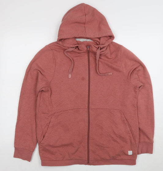 Signal Women’s Pink Full Zip Hoodie Sweatshirt Size M Cotton Blend