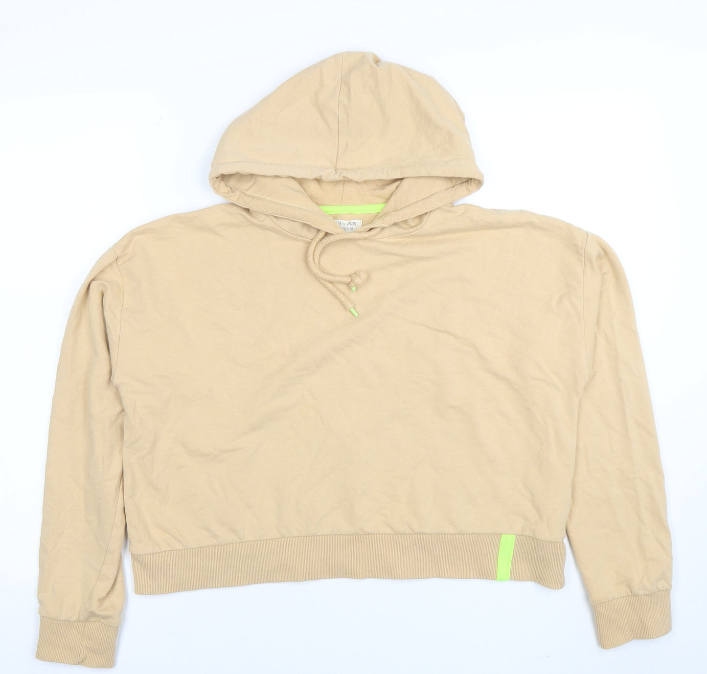 Denim by Max Women Beige Hooded Pullover Hoodie UK 12