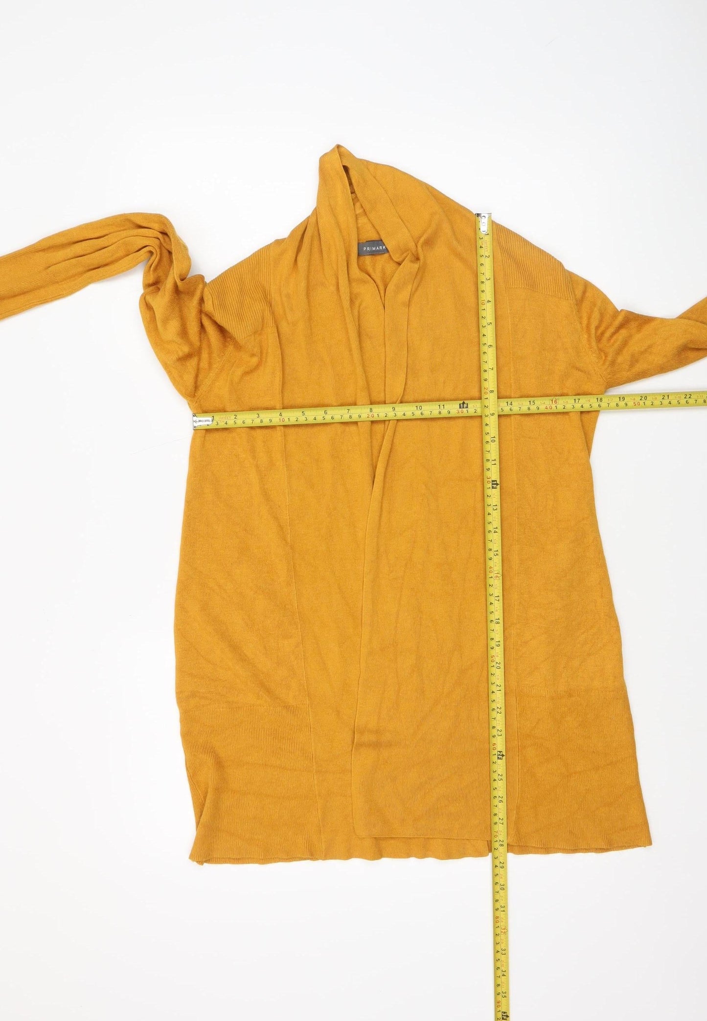 Primark Womens Yellow XS Lightweight Open Knit Cardigan