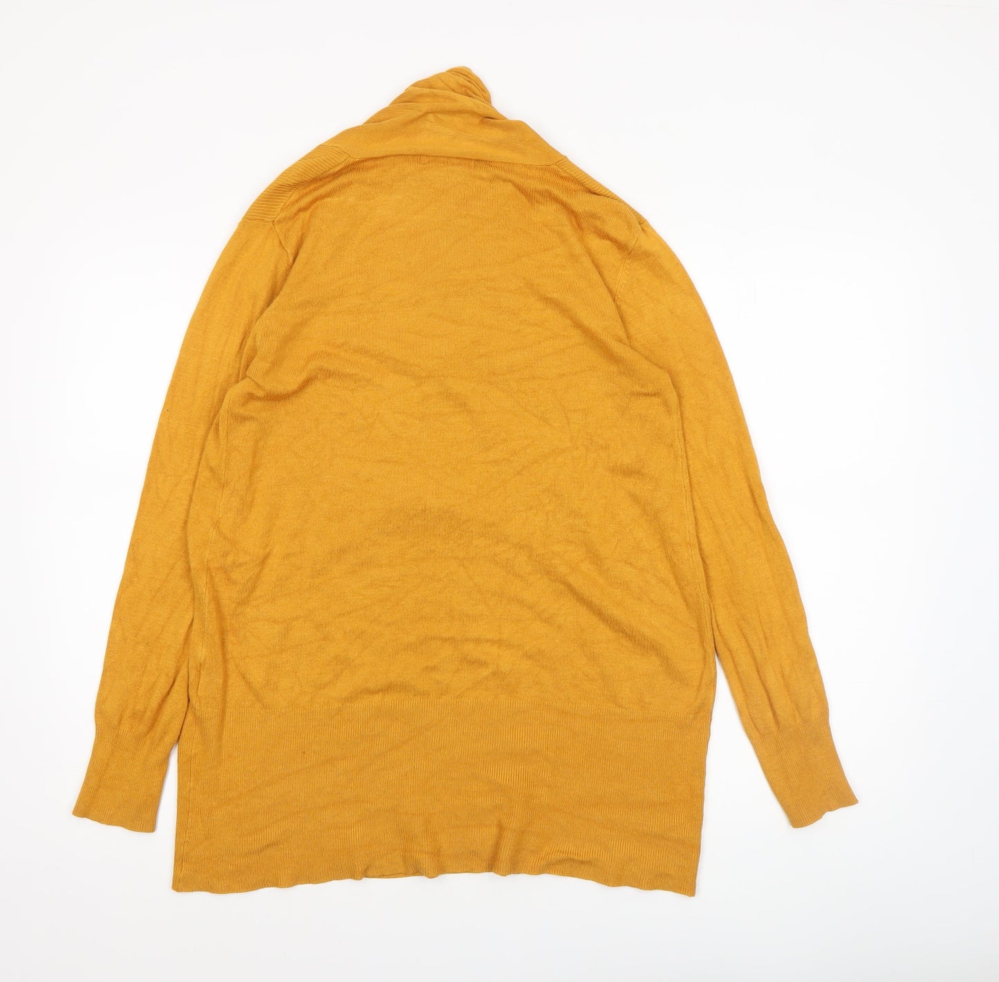 Primark Womens Yellow XS Lightweight Open Knit Cardigan