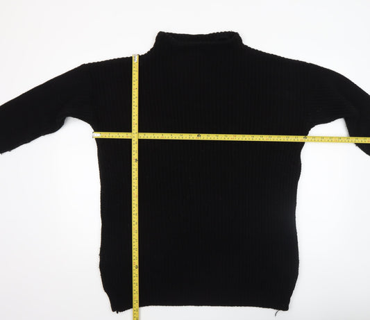 PrettyLittleThing Womens Black High Neck Knit Jumper Size M