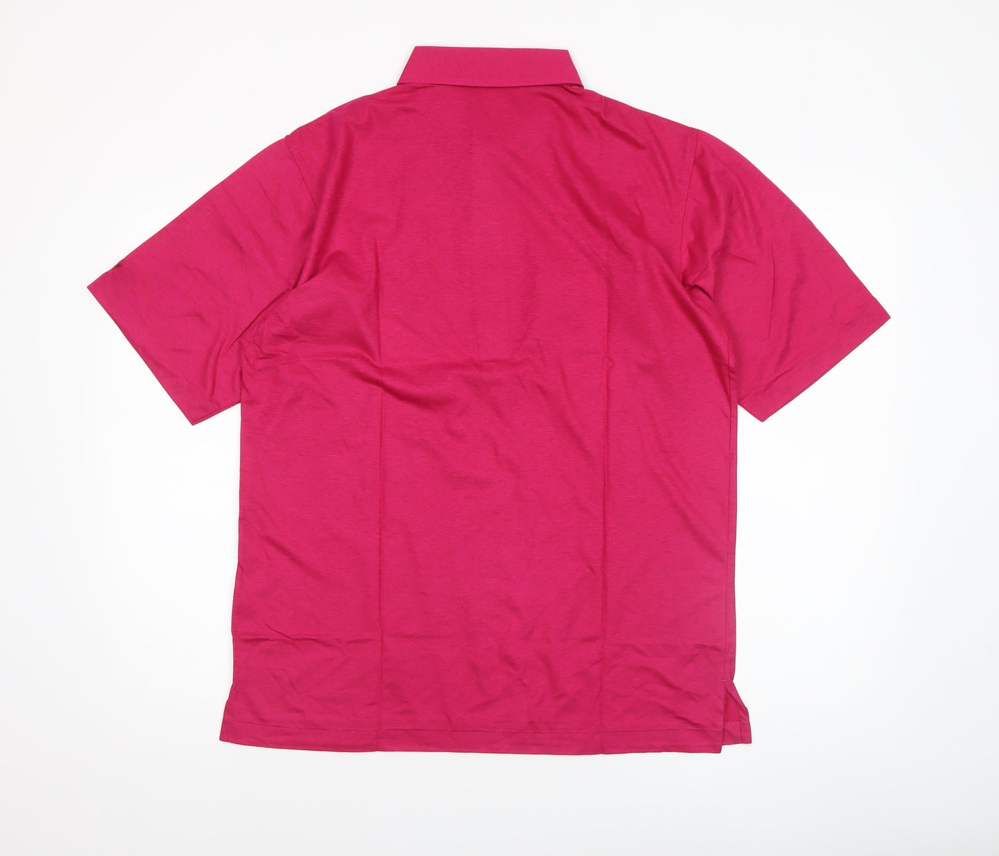 Joya Golf Men's Pink Cotton Polyester Short Sleeve Polo Shirt M