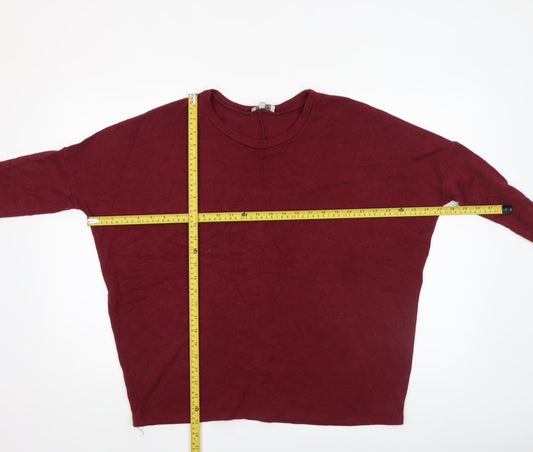 Apricot Women’s Red Relaxed Fit 3/4 Sleeve Pullover Jumper S
