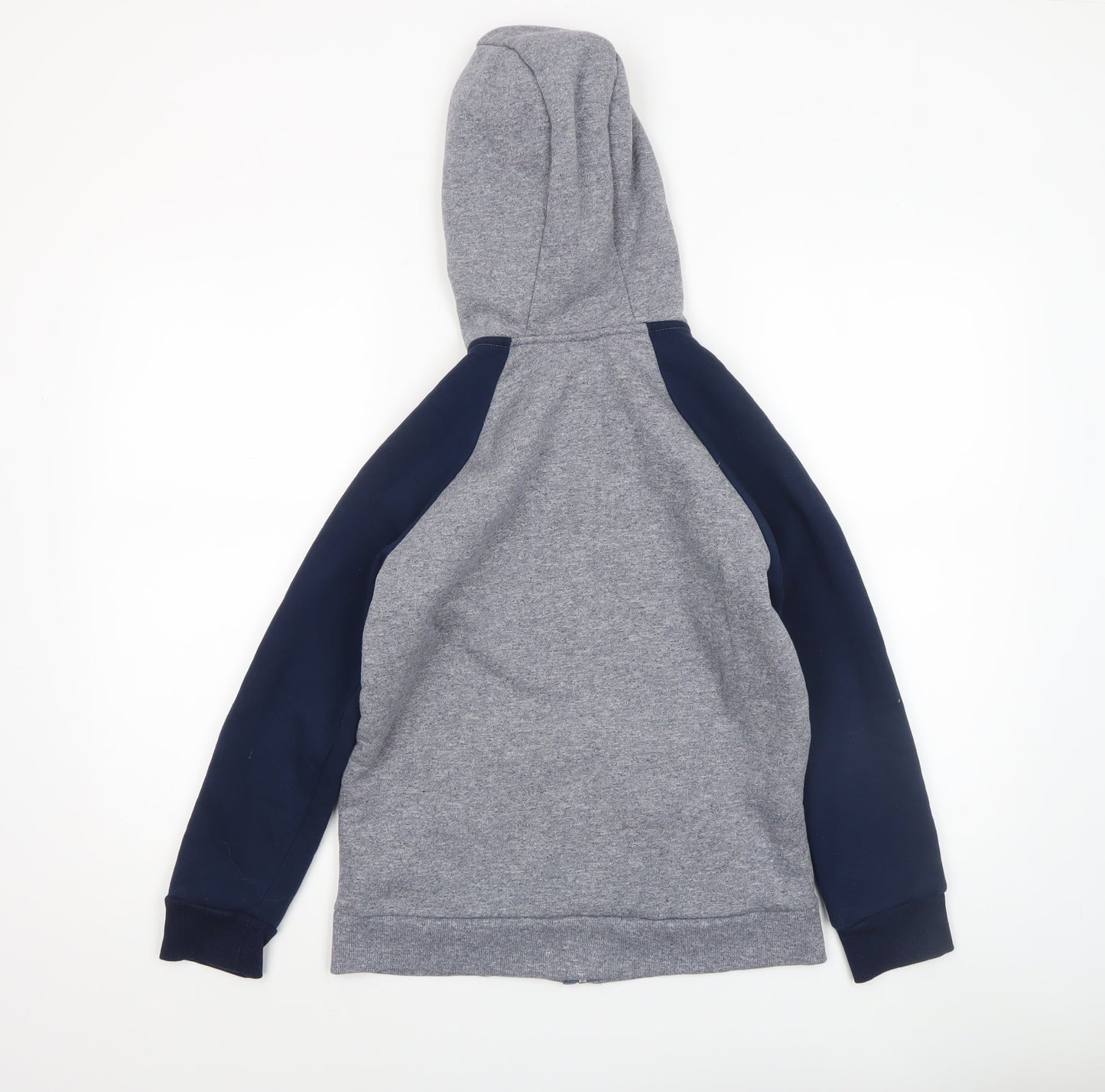 Dunnes Stores Boys Grey & Navy Full Zip Hoodie - Size 10-11 Years