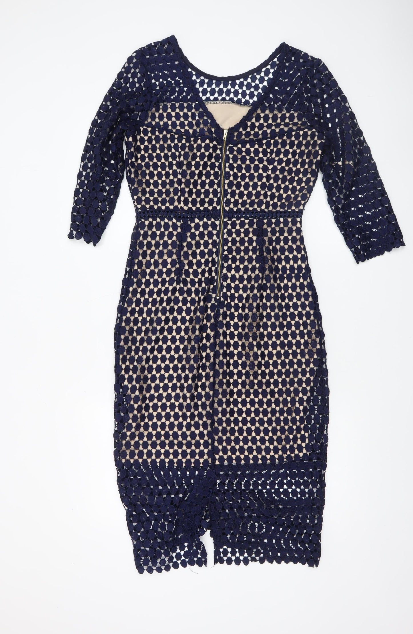 Marc Angelo Women's Blue Lace Sheath Dress Size 10