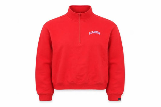 Ellesse Women's Red 1/4 Zip Pullover Sweatshirt UK 14