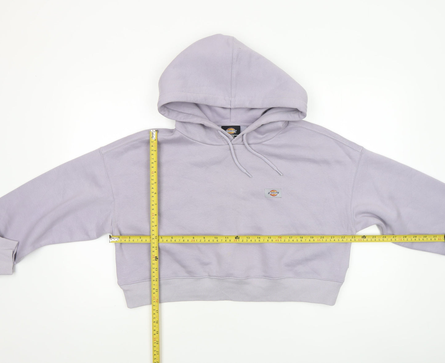 Dickies Women’s Lilac Cropped Pullover Hoodie Medium Cotton Blend