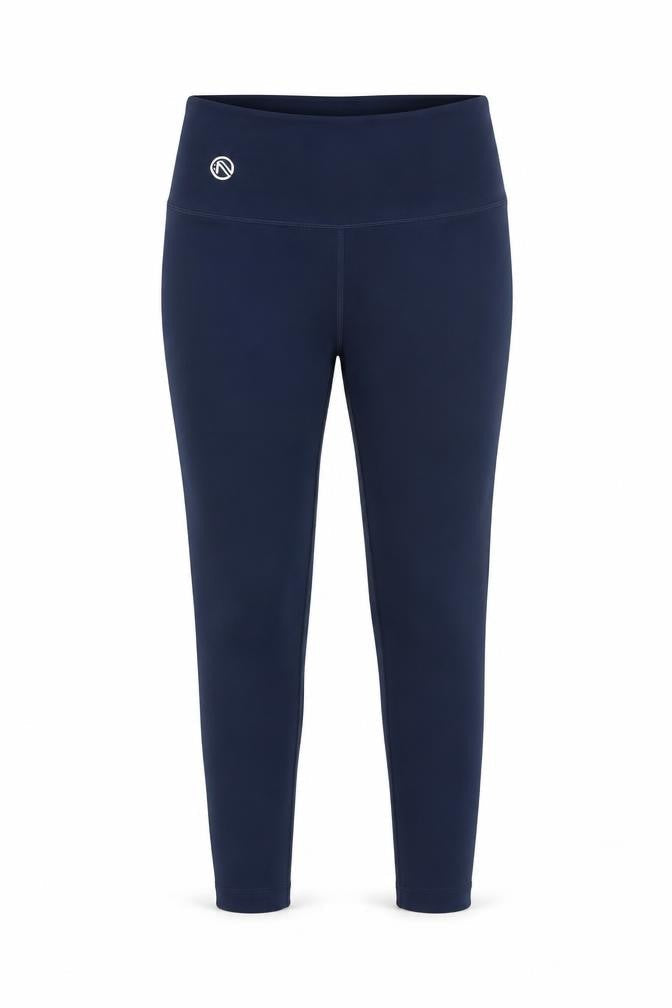 Front view of O'Neill women’s navy blue, size UK 12, high waist leggings