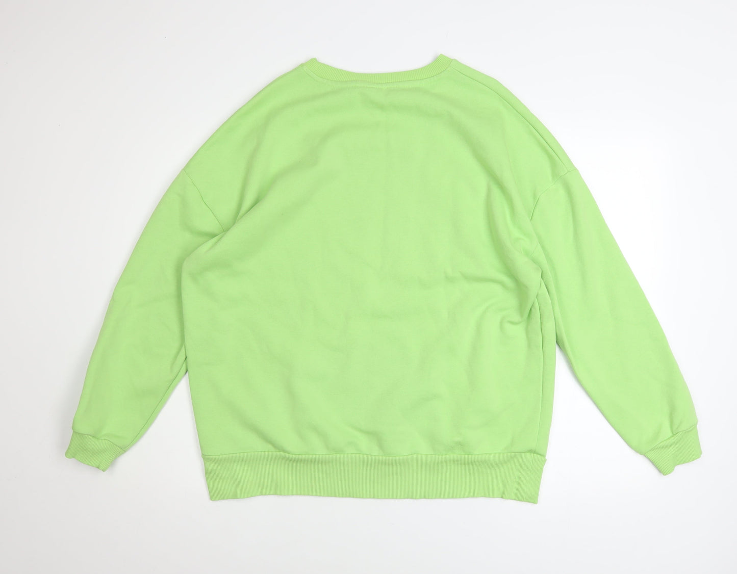 George Women's Green 'Don't Hate Meditate' Pullover Sweatshirt Size M 12-14