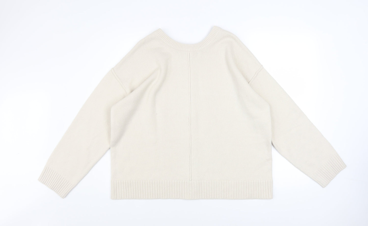 GU Women’s Ivory Knit Button Up Cardigan XL Relaxed Fit