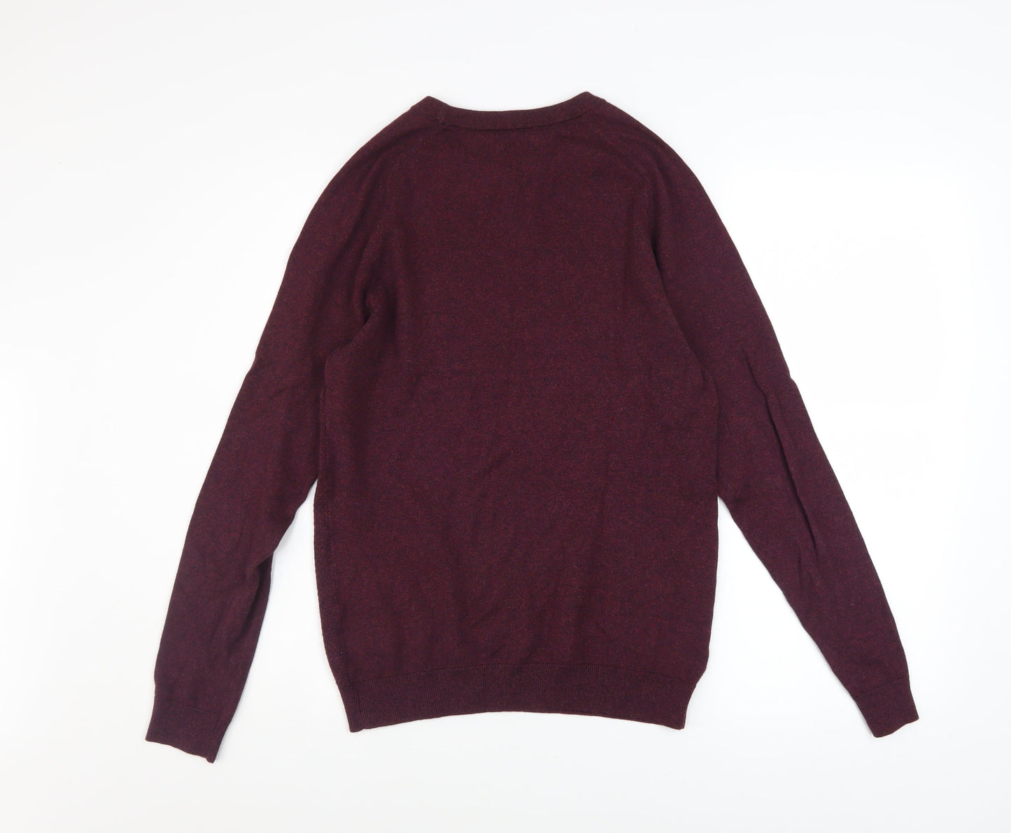 Next Men’s Red Cotton Blend Crew Neck Pullover Jumper XS
