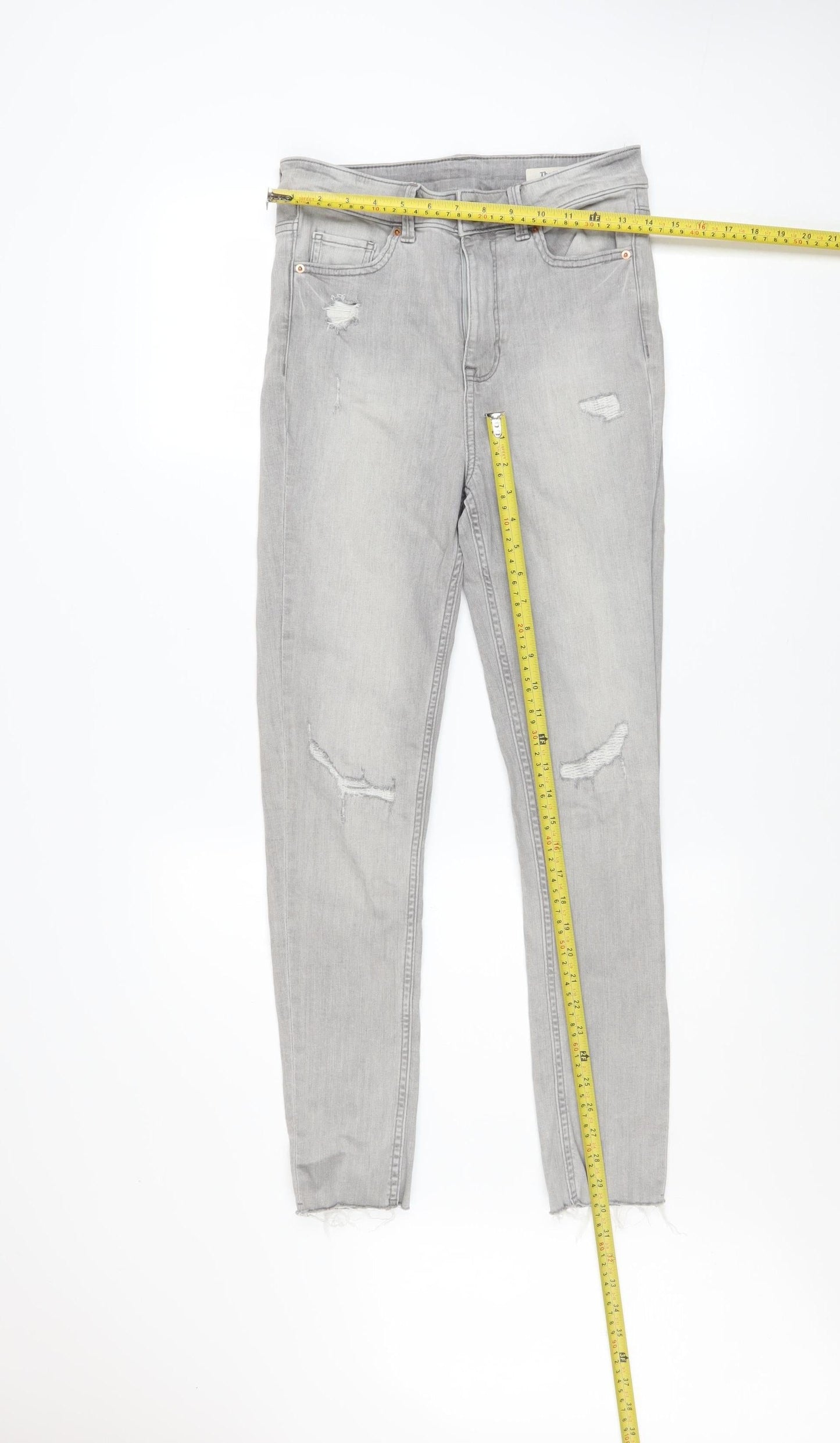 Marks and Spencer Women’s Grey Distressed Skinny Jeans Size 10 Regular