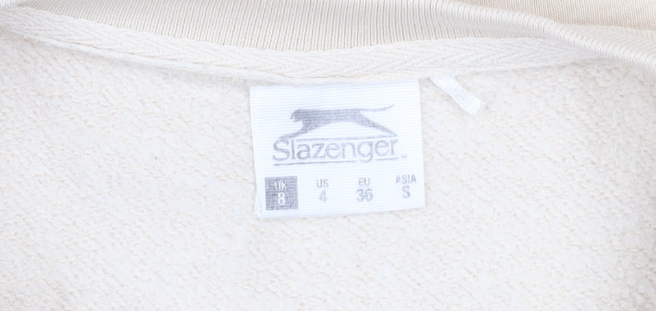 Slazenger Womens Beige Sweatshirt Size 8 Crew Neck Pullover