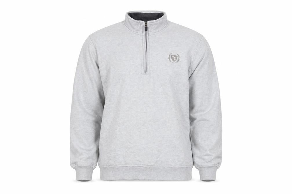 TeamSpirit Men’s Grey XL 1/4 Zip Pullover Sweatshirt