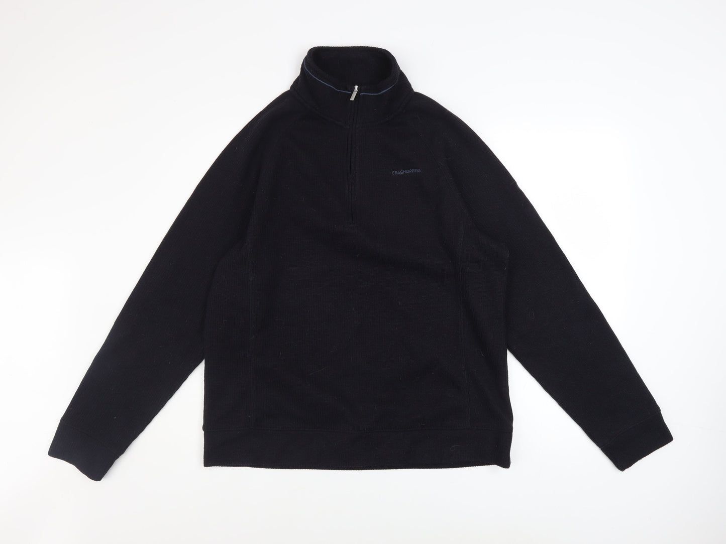 Craghoppers Men’s Black Fleece 1/4 Zip Pullover Sweatshirt L