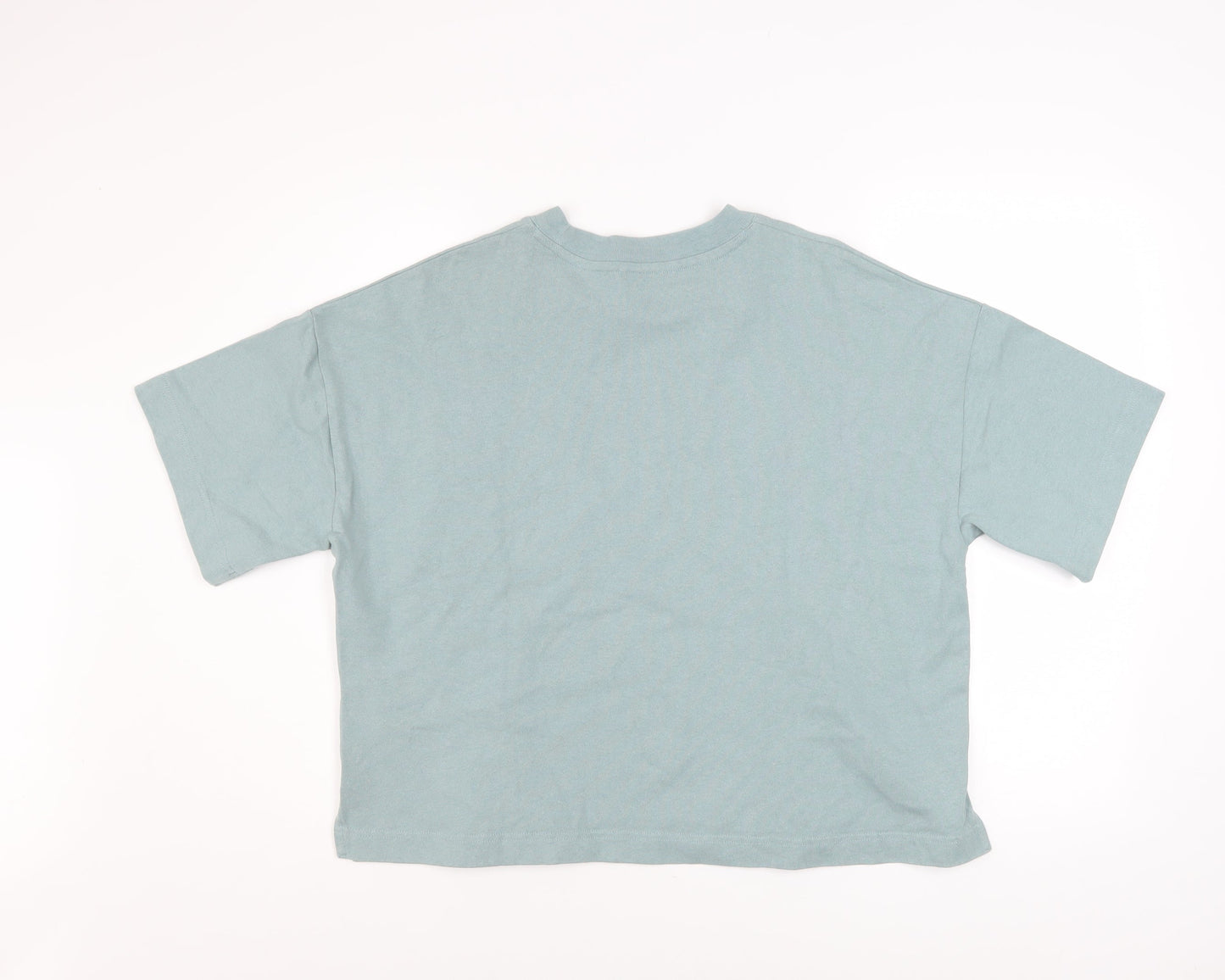 GU Women Blue XL Basic Cotton Short Sleeve T-Shirt