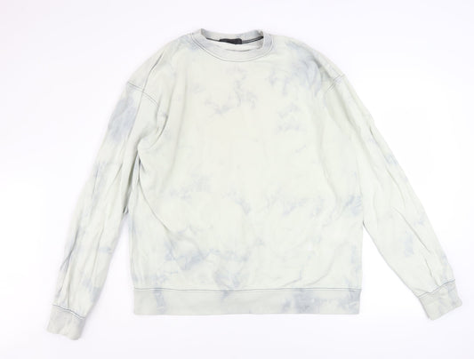 Marks and Spencer Womens Grey Tie Dye Cotton Pullover Sweatshirt UK 10