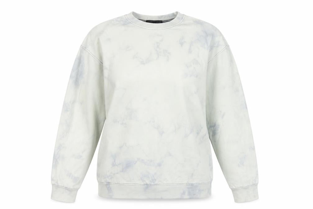 Marks and Spencer Womens Grey Tie Dye Cotton Pullover Sweatshirt UK 10