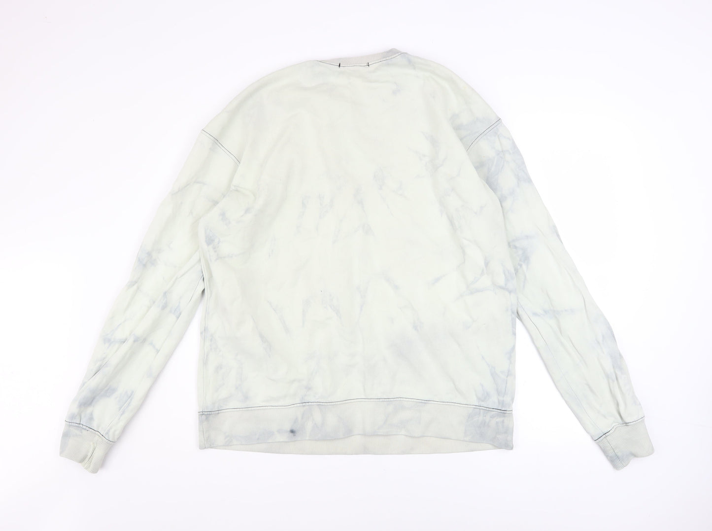 Marks and Spencer Womens Grey Tie Dye Cotton Pullover Sweatshirt UK 10