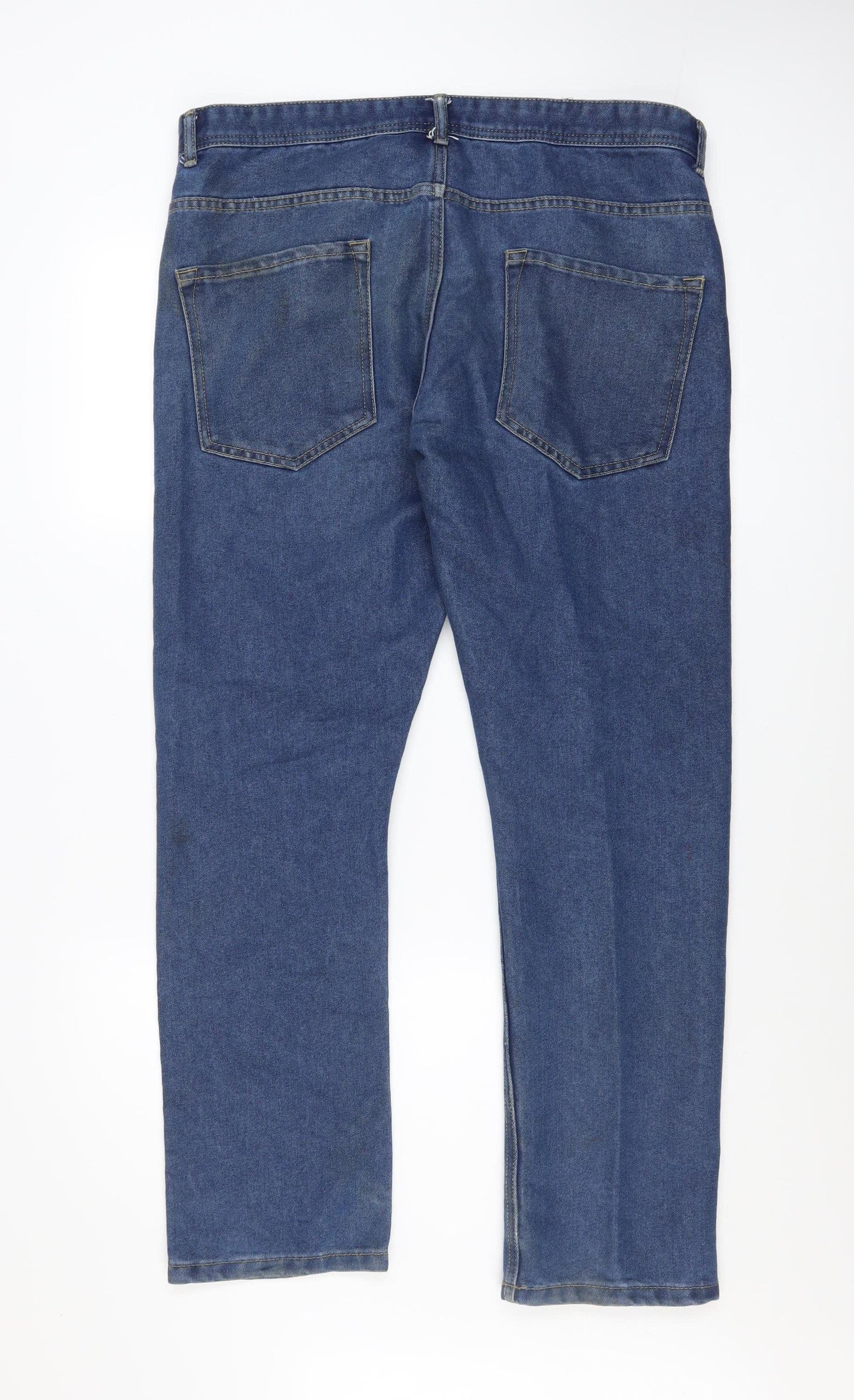 Denim Co Men's Blue Straight Fit Denim Jeans W36 L32 Regular