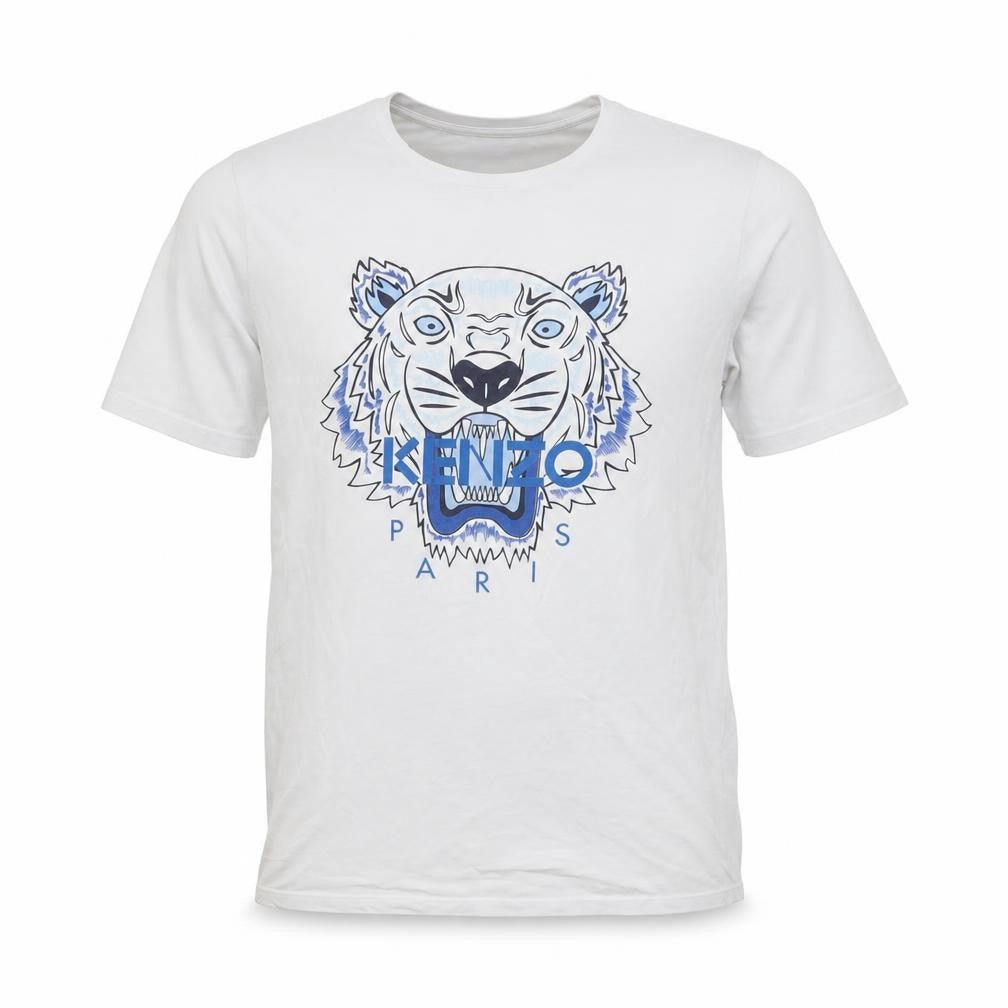Kenzo Boys White Tiger Logo Graphic Cotton T-Shirt 15-16 Years