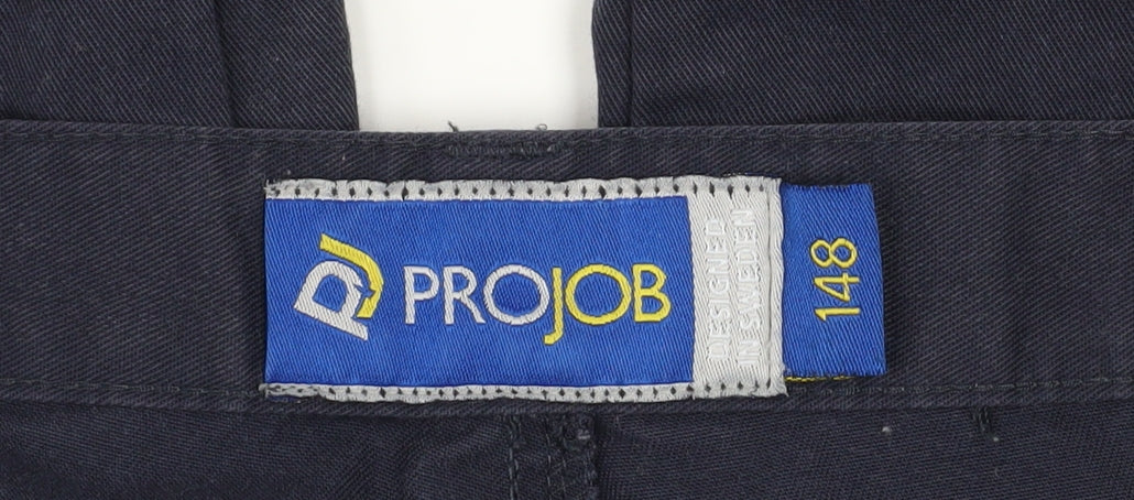 Projob Men's Blue Cargo Work Trousers M Regular Straight Fit